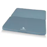 Knuffelwuff Hundematte Tacoma Orthopädisch Faltbar Velours 100 x 80cm Hellblau