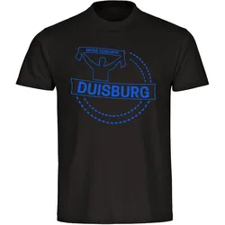multifanshop Kinder T-Shirt - Duisburg - Meine Fankurve - Druck blau - Kind