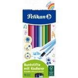 Pelikan Buntstifte mit Radierer 12er Set