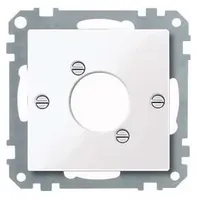 Merten Zentralplatte für Audio-Steckverbinder XLR, aktivweiß glänzend 468025