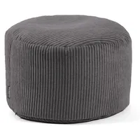 mokebo Pouf Cord 50 x 30 x 50 cm Anthrazit