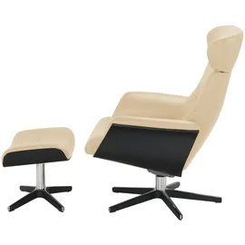 Sofa.de Hocker Timeout Leder 50 x 34 x 38 cm Creme