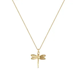 Elli Halskette Libelle Panzerkette 925 Sterling Silber / Gold