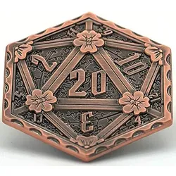 D20 Coin - Kupferfarben