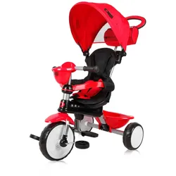 Lorelli Tricycle One 3 in 1 EVA-Reifen Schiebestange Anti-Rutsch Pedale umbaubar rot