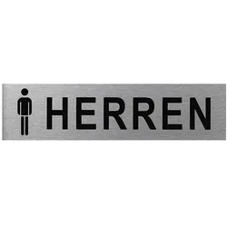 ProPlus SF_972076 Aluminium Türschild "Mann/Herren" 160x40mm Tür Schild