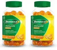 Berocca® Immunité gommes Multivitamines et minéraux Soutient le système immunitaire au quotidien Gomme Aux Fruits 2x60 pc(s)