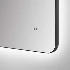 Talos LED ALVITO in matt schwarz 70x43 cm - Spiegel Hand Wave Sensor Funktion - feuchtraumgeeignet durch Aluminiumrahmen