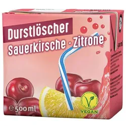 Durstlöscher Sauerkirsche Zitrone Erfrischungsgetränk 500ml