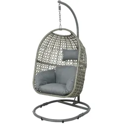 Kaemingk Royan Ei-Stuhl wicker Hängesessel grau