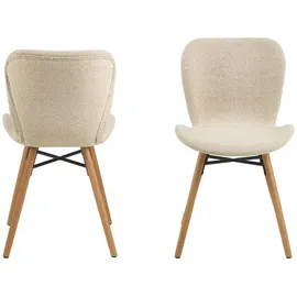VCM Esszimmerstuhl BatildaA1 Polyester beige 2er Set