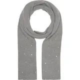 S.Oliver - Strickschal mit Schmuckperlen, Damen, grau, 1
