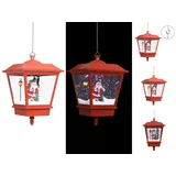 vidaXL Weihnachts-Hängelampe LED-Licht und Weihnachtsmann Rot 27×27×45