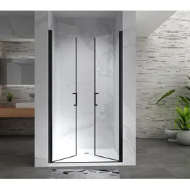 i-flair Lara Duschtür rechts 80 x 195 cm schwarz Sicherheitsglas