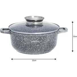 Klausberg Marmorierter Kochtopf 22 cm rund