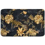WCShop24 Badteppich, Golden Leaves, 50 x 80 cm