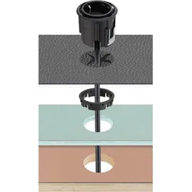 EVOline Schuko-Steckdose One Schwarz 2 St.