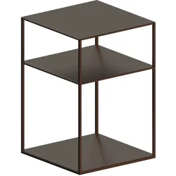 Zeus Slim Irony Triplet Beistelltisch, 31 x 31 cm, metallbraun