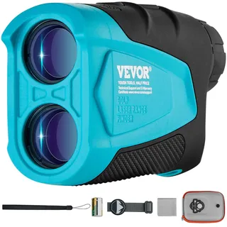 Vevor Laser Golf Entfernungsmesser mit Slope On/Off, 819 m Golf Rangefinder, Entfernungsmesser Jagd Bogenschießen 6-fache Vergrößerung und 22-mm-Sucher, Tragbarer Entfernungsmesser ABS-Kunststoff