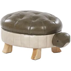 Hocker TURTLE Dunkelgrün Kunstleder