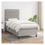 vidaXL Boxspringbett 100 x 200 cm Hellgrau