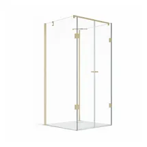 Buylando Emma Komplettdusche 75 x 195 cm rechts 75 x 90 cm Weiß transparent/matt