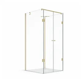 Buylando Emma Komplettdusche 75 x 195 cm rechts 75 x 90 cm Weiß transparent/matt