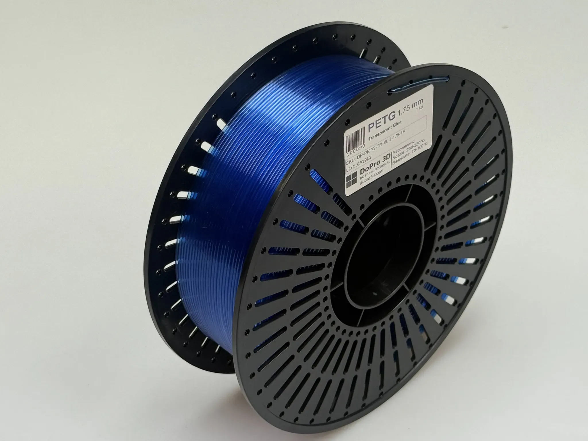DoPro 3D PETG Filament Transparent Blue – Nexyl Class – 1,75 mm – 1,0 kg