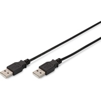 Digitus USB 2.0 Anschlusskabel, Typ A St/St 1.8m schwarz