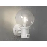 Konstsmide LED Außenwandleuchte mit Bewegungsmelder, Wandlampe außen, Terrassenlampe, Weiß
