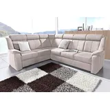 sit&more Ecksofa »Basel L-Form« wahlweise mit Relaxfunktion beige