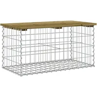 VidaXL Gartenbank aus Gabionen 83x44x42 cm Kiefernholz Imprägniert