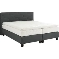 Westfalia Schlafkomfort Boxspringbett, grau (anthrazit), B:215cm L:210cm, Bezug: 100%