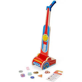 Kinder Holz Staubsauger mit Funktionen 60cm 10 teilig Melissa & Doug NEU/OVP