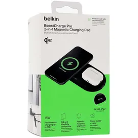 Belkin BoostCharge Pro 2in1 Qi2 (15W) schwarz