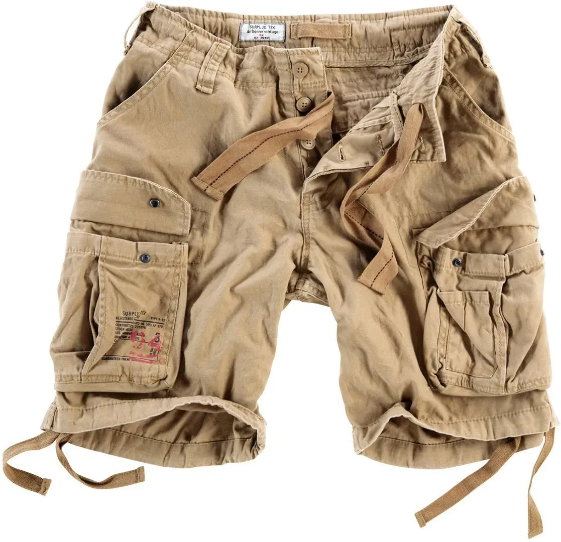 Surplus Airborne Vintage Shorts, beige, Größe XL für Männer