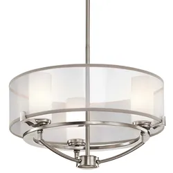 Kronleuchter Deckenlampe LED Lampe Esszimmerleuchte 3 Flammig Metall Glas Zinn