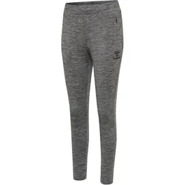 hummel hmlSELBY Tapered Sporthose lang Damen dark grey melange XS