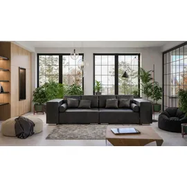s-style möbel Bigsofa, Rico Anthrazit, Microfaser Vintageoptik