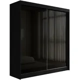 altdecor Schiebetürenschrank 200 x 215 x 61 cm Schwarz