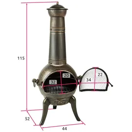Tectake Terrassenofen aus Gusseisen