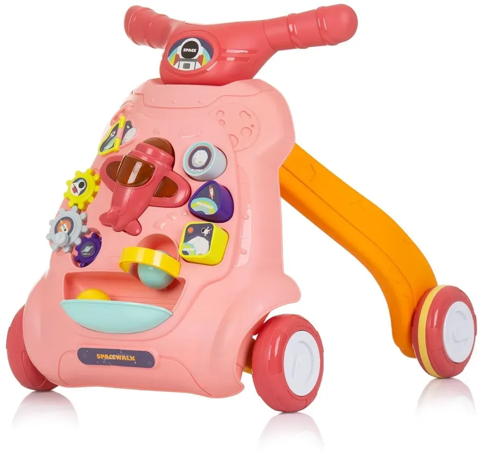 Chipolino Lauflernwagen Plane Musik, Bälle, mit unterschiedlichen Spielzeugen rosa