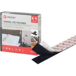 VELCRO Klettband General Use Fastener 5m Hakenband+Flauschband 20mm Schwarz