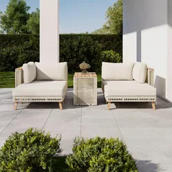 Loungegarnitur Marilou Creme Textil/Kunststoff/Metall