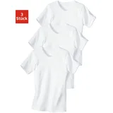 H.I.S. H.I.S Unterhemd Packung, 3 Stk., Feinripp-Qualität, reine Baumwolle, Gr. 104 - 3 Stk., weiß, , 510040-104 3 Stk.