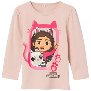 NAME IT Shirt 'NESSIE Gabby - Pink,Dunkelgrau,Rosa,Weiß - 92