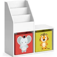 Vicco Kinderregal Luigi Weiß Sitzbank Faltbox