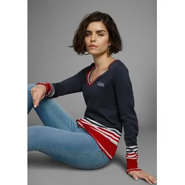 KangaROOS V-Ausschnitt-Pullover im tollen Streifen-Farb-Mix, Gr. 36/38,