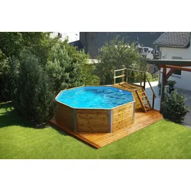 Weka Achteckpool MALI 3 500 x 500 x 116 cm inkl. Sandfilteranlage