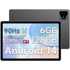Alldocube iPlay 60 Pro 11" Tablet, 90Hz FHD (1920x1200), Android 14, 16GB RAM (6+10)+128GB+512GB erweiterbar, Helio G99 Octa-Core, Widevine L1, 7000mAh, 4 Lautsprecher, 4G/Wifi5, PD 18W